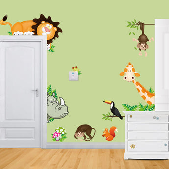 Cute Animal Wall Stickers for Kids Bedroom