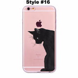 Transparent Cute Cat iPhone Cover - Free + Shipping
