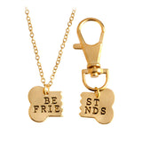 Dog Best Friends Necklace & Keychain - Broken Bone - Free + Shipping