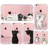 Transparent Cute Cat iPhone Cover - Free + Shipping