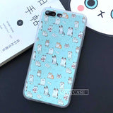 Funny Cartoon Dog Pattern Case For iphone Case Fashion Cute Animal Cat Back Cover Phone Cases For Apple iphone7 6 6S Plus 5 5S